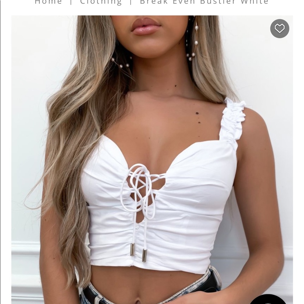 Brand new white fox buster top xs